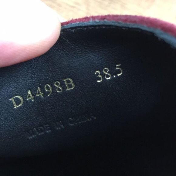 Geox‎ Respira Red Black Brick Suede Glimmer Pumps Ankle Booties Womens 38.5 8.5 - Picture 12 of 15